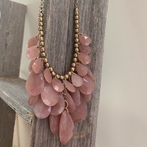 Pink & Gold Beaded Statement Necklace✨